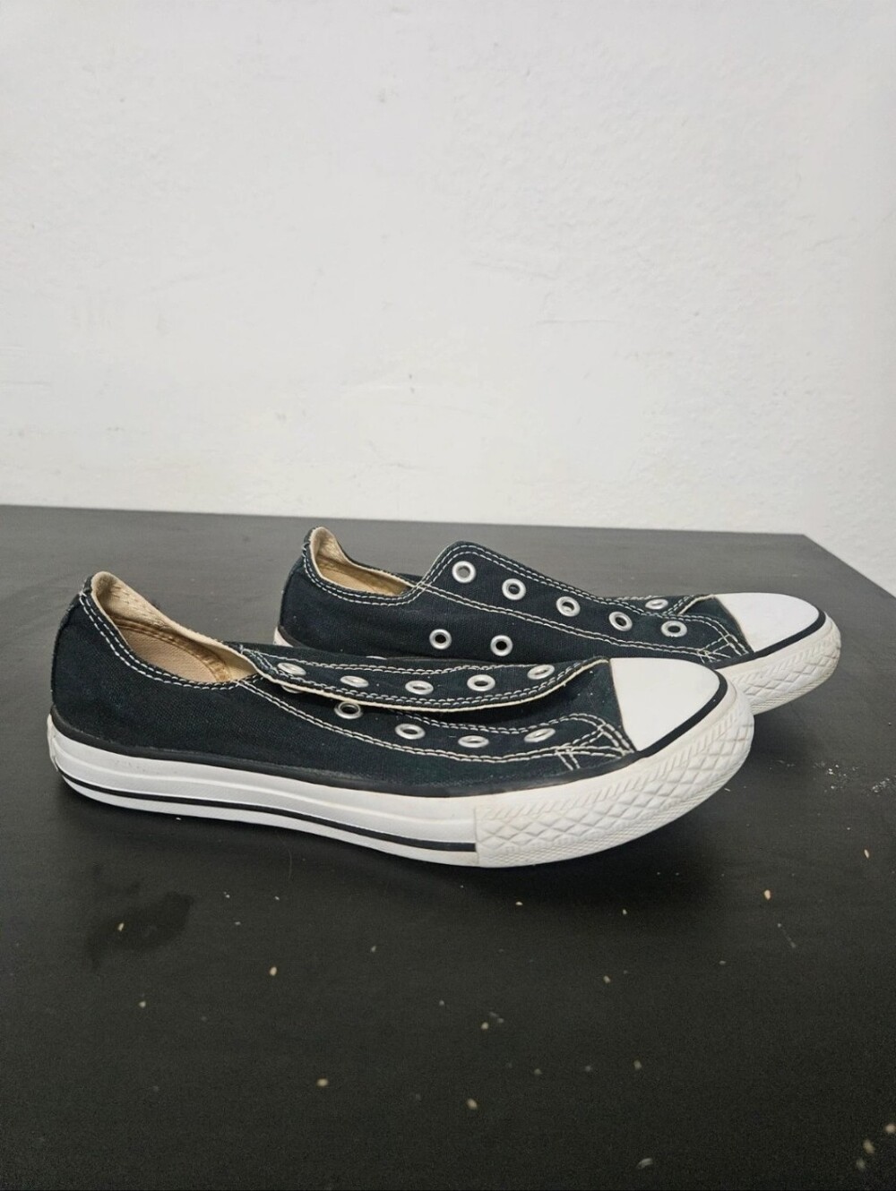 Classic Black Big Kids Canvas Converse Sneakers